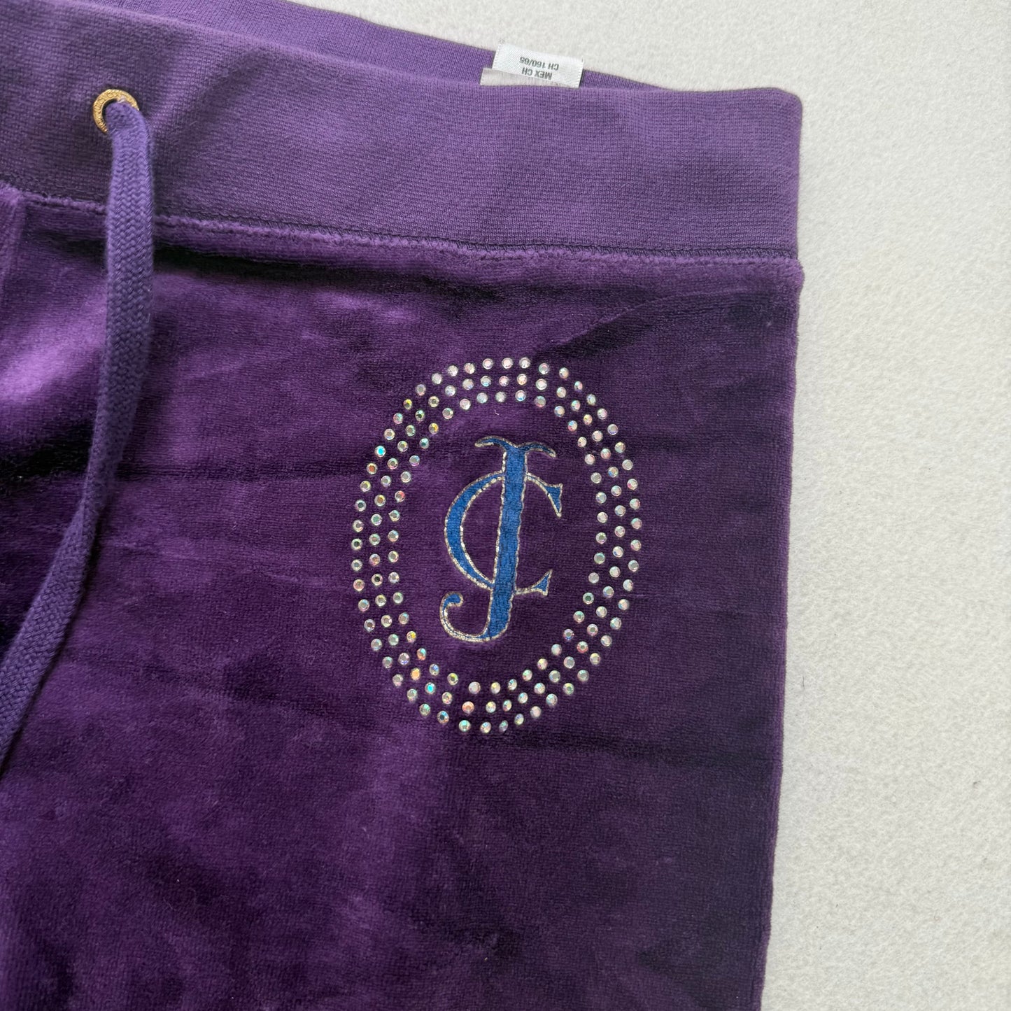 Vintage Juicy Couture Women Deep Purple Velour Hoodie & Flared Pant Y2k Size L/S