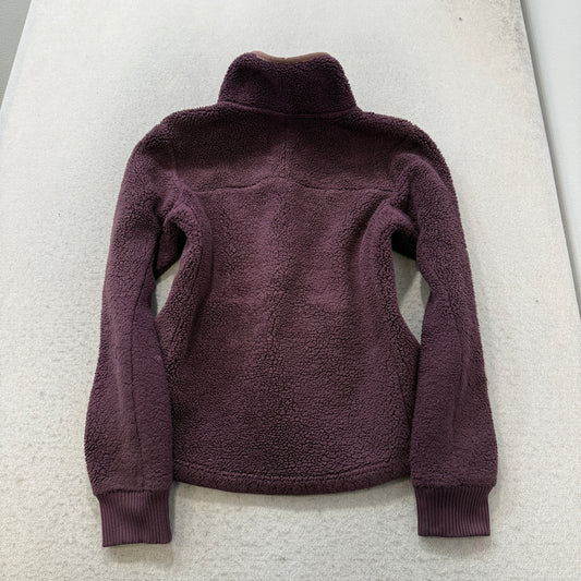 The North Face Women's Plum Sherpa Fleece Full-Zip Jacket Pocket Classic Size LT