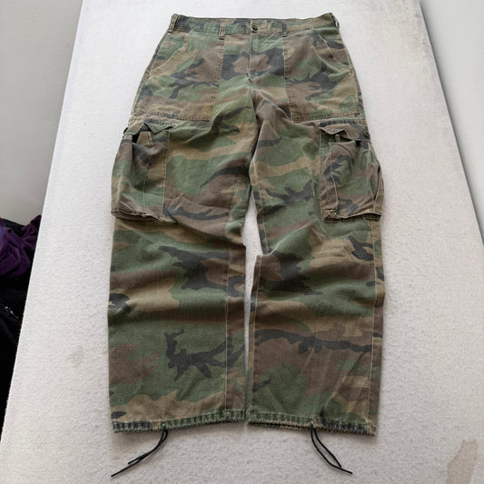 Camo Gear Men's Woodland Camouflage Tactical Utility Cargo Pants Outdoor Size 34