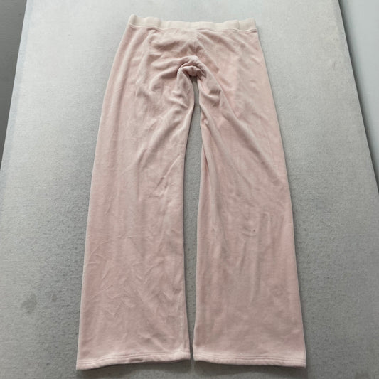 2003 Vintage Juicy Couture Women's Pastel Pink Velour Flared Track Pant Size S
