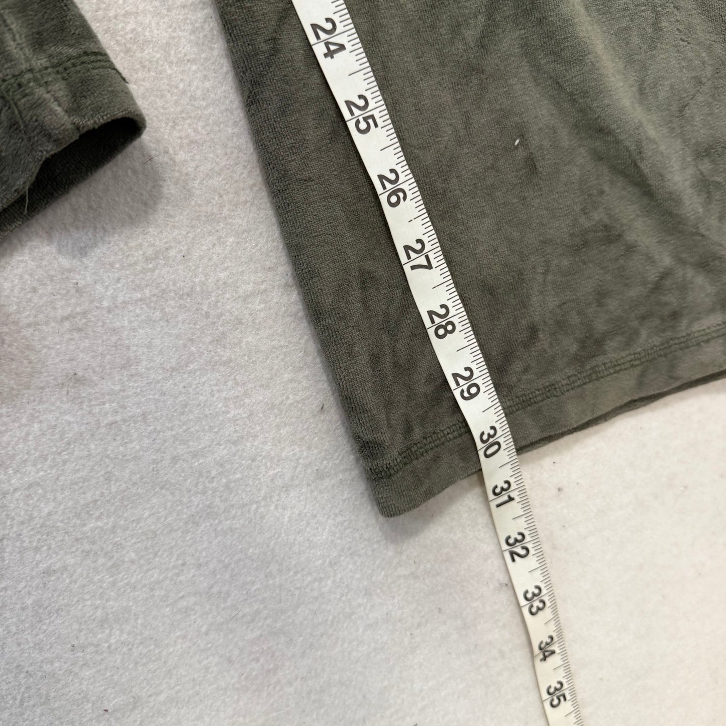 Juicy Couture Army Green Drawstring Velour Flared Track Pants Low Rise Size L