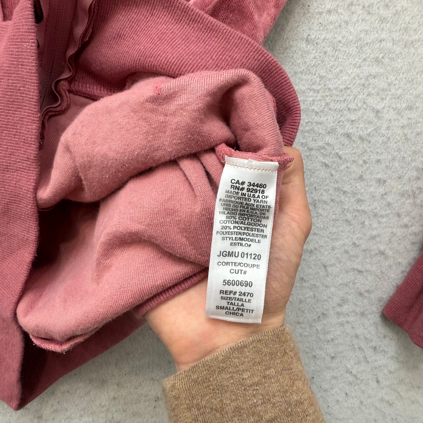 Vintage Juicy Couture Women's Dusty Rose Velour Zip-Up Hoodie Drawstring Size S