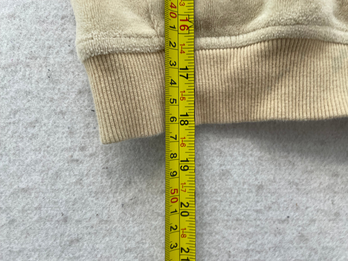 Juicy Couture Women's Tan Velour Full Zip Cropped Hoodie Rhinestones Logo Size S