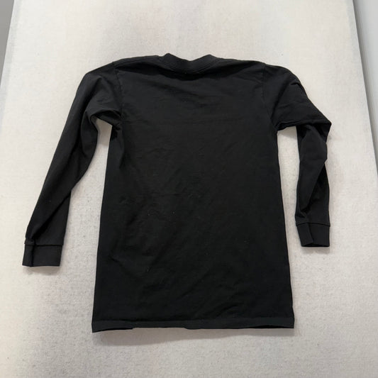 Pro Club Mens Black Heavyweight Cotton T-Shirt Long Sleeves Crew Neck Tee Size S