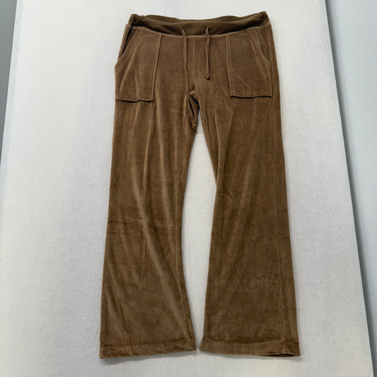Vintage Juicy Couture Brown low rise flare pants with back snap pockets size L