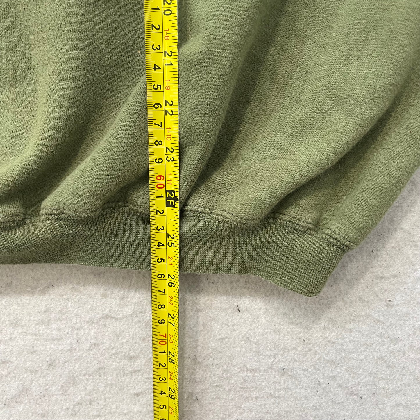 Champion Men's Olive Green Crewneck Fleece Sweatshirt Pullover Classic Size XL