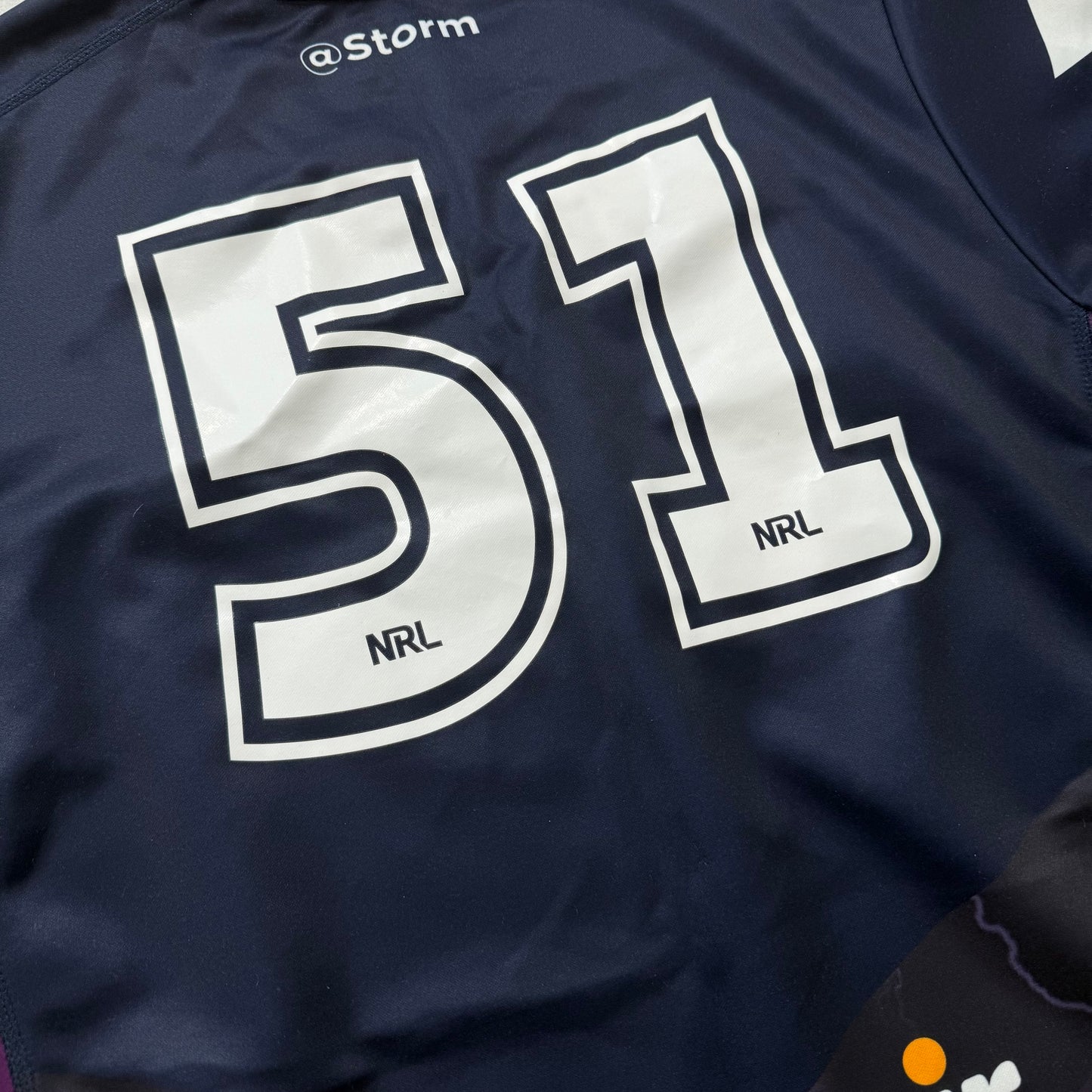 Melbourne Storm 2015 NRL Men's Purple Navy #51 Premiers Sports Jersey Size XL