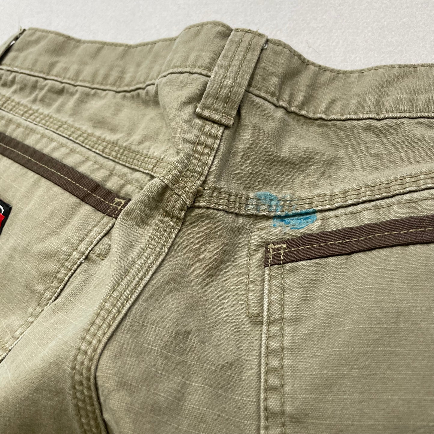 Wrangler Workwear Mens Sage Green Ripstop Cargo Pants Utility Pockets Size 32x30