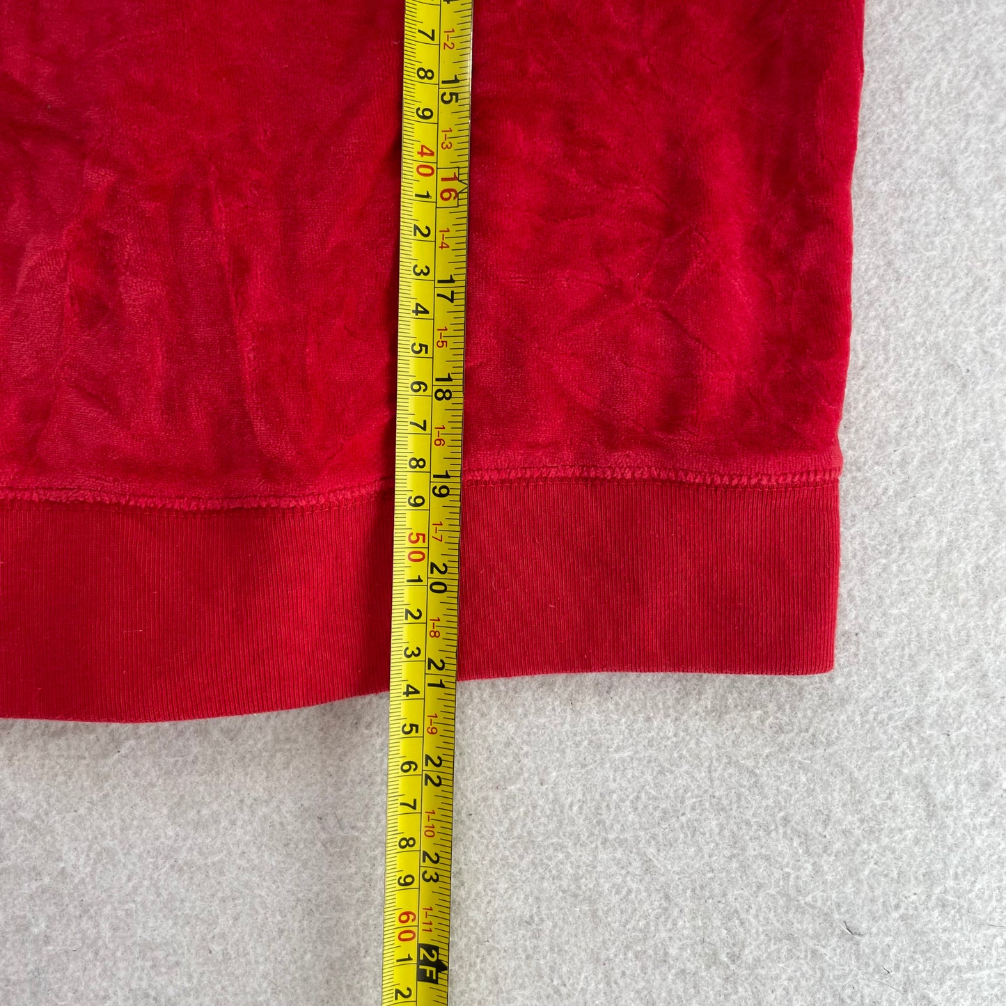 Victoria's Secret PINK Women's Red Velour Zip-Up Hoodie LOVE PINK Graphic Size S