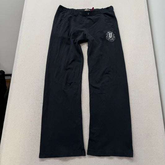 Vintage Victoria’s Secret PINK Women black Cotton Track Pant Rhinestone Design Size XS