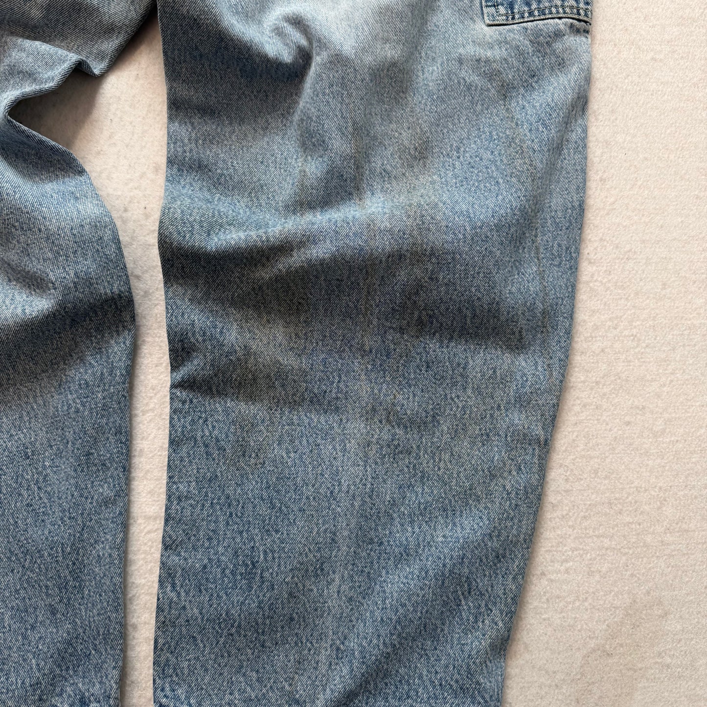 Paco Sports Men's Light Wash Blue Denim Baggy Wide Leg Carpenter Jeans Size 46