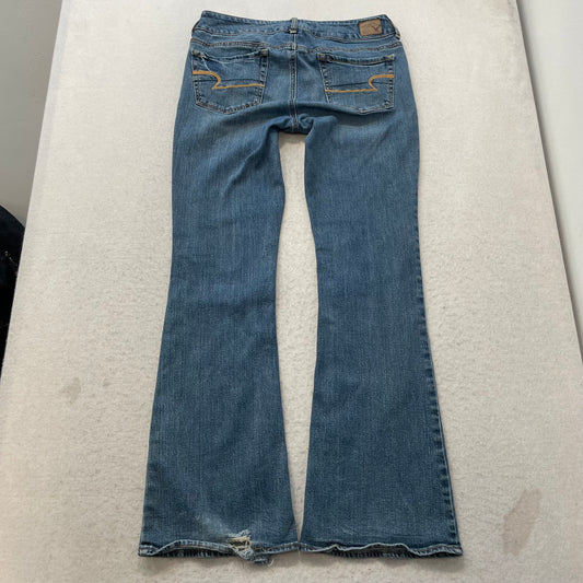 American Eagle Oufitters Women's Blue Denim Low-Rise Bootcut Jeans Classic Size 30