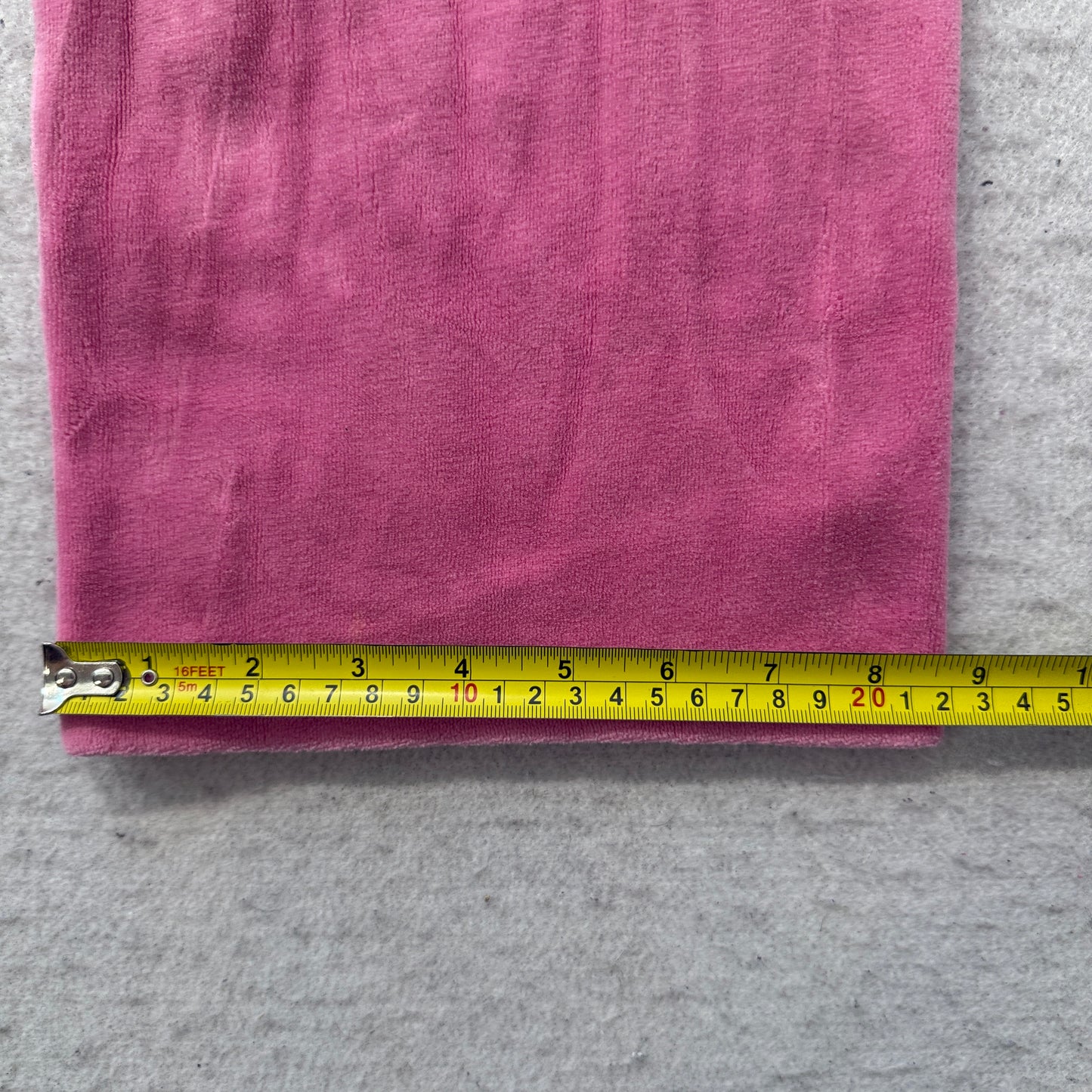 Juicy Couture Women's Rose Pink Velour Flared Track Pants Drawstring Logo Size S