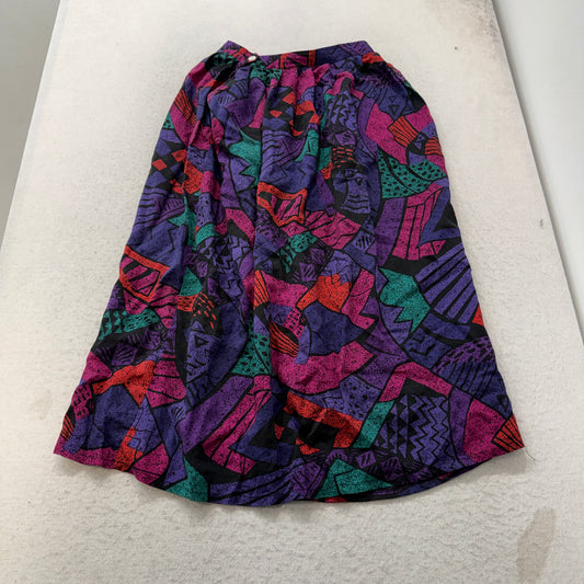 Vintage Worthington Skirt Women Multicolor Abstract Geometric Made in USA Size S