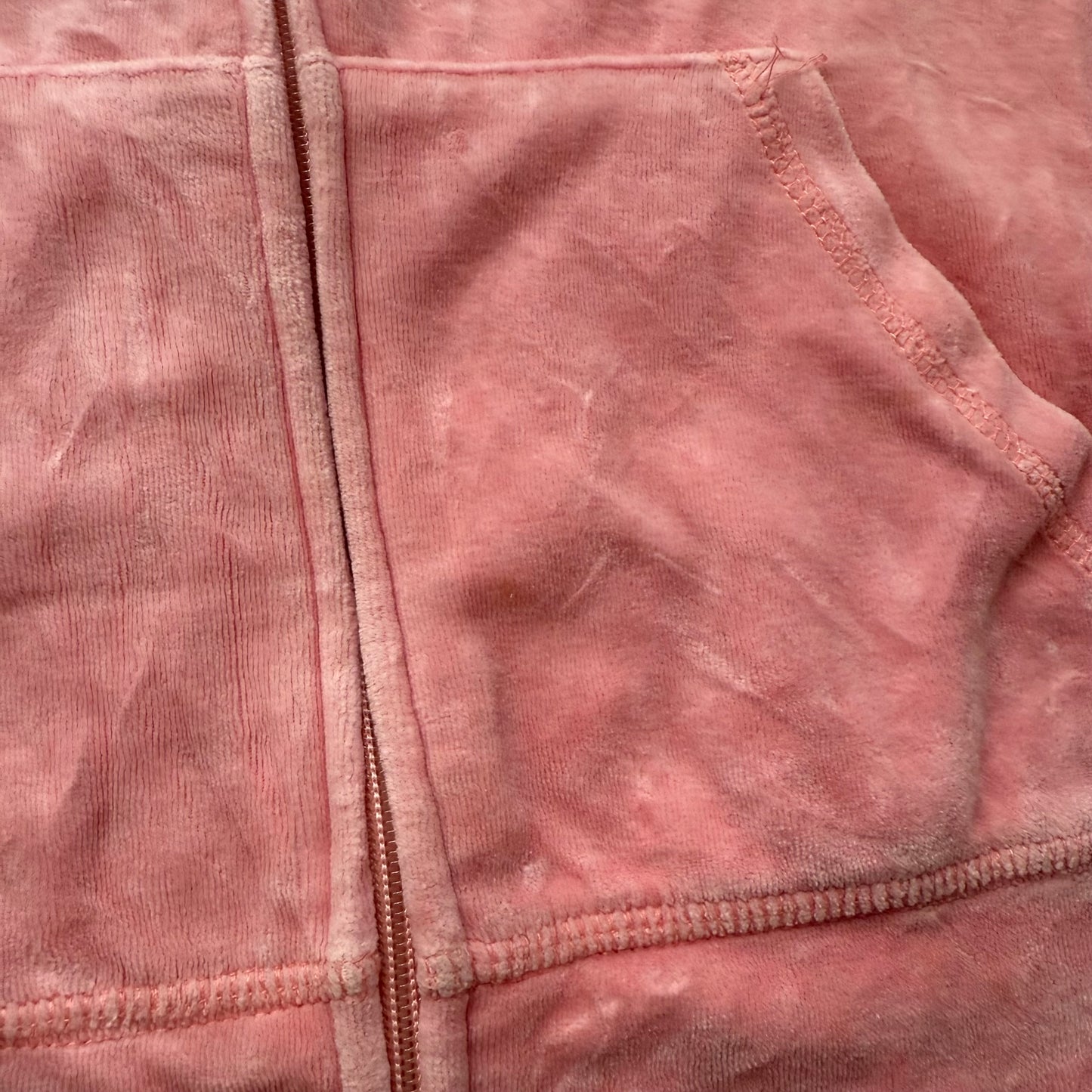 Juicy Couture Women's Pink Zip-Up Hoodie & Drawstring Pants Tracksuit Set Size L