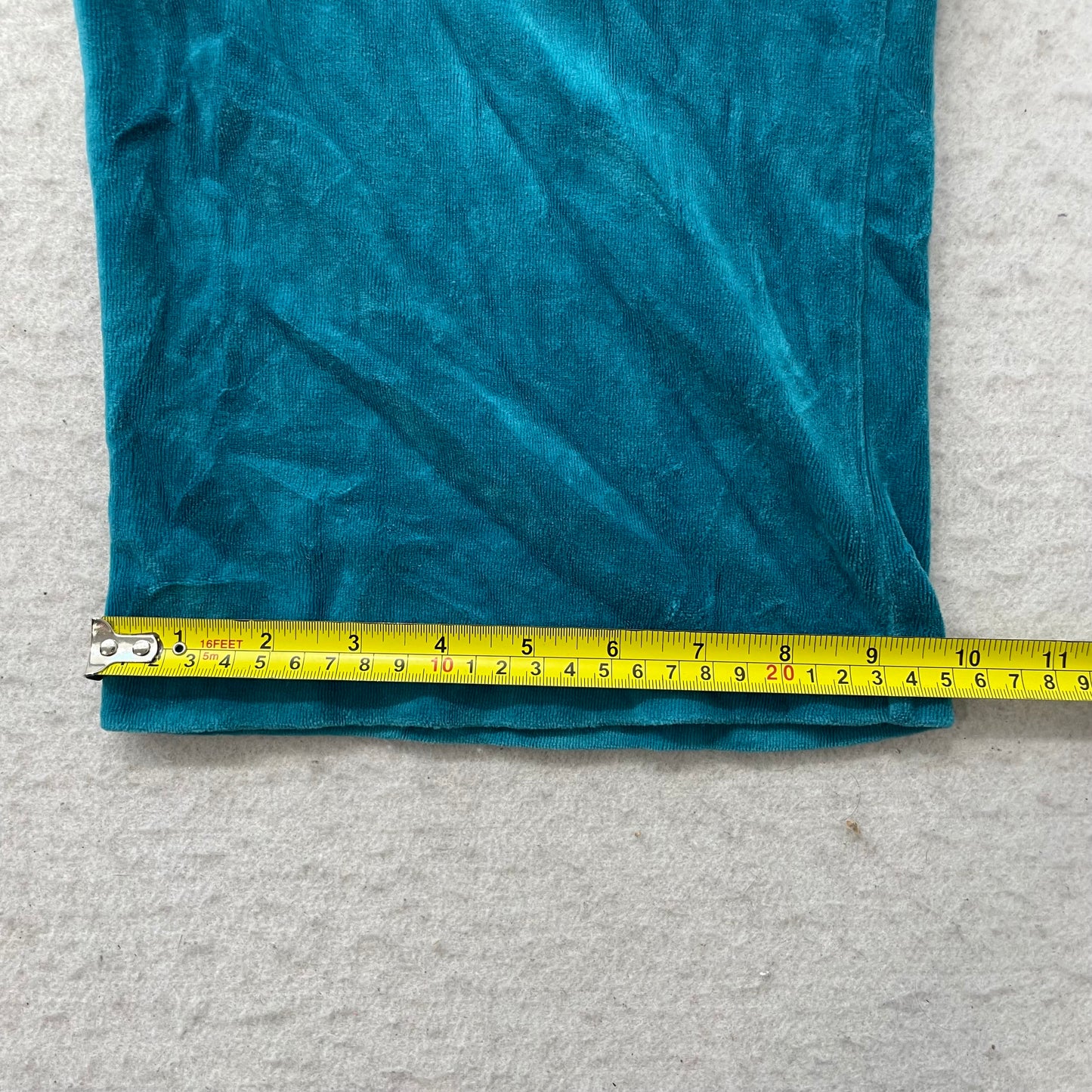Juicy Couture Women's Teal Velour Flared Leg Track Pants Drawstring Y2K Size XL