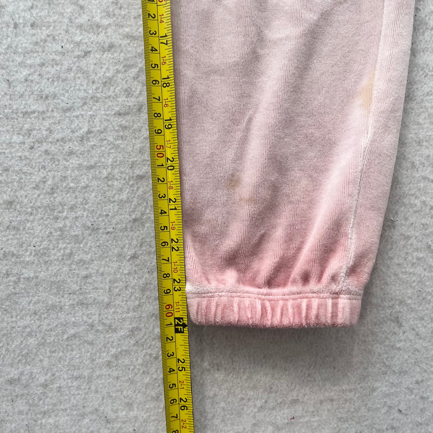 Juicy Couture Women's Light Pink Velour Jogger Sweatpants Black Label Size S