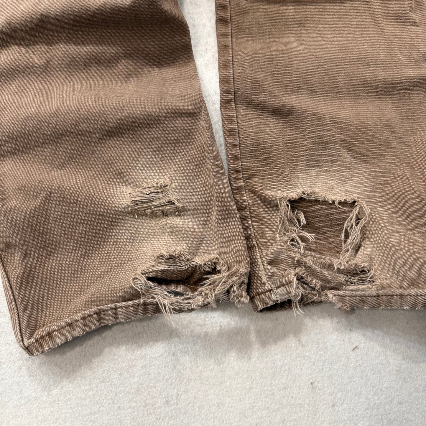 Dickies Men's Duck Brown Cotton Distressed Carpenter Pant Utility Pocket Size 40