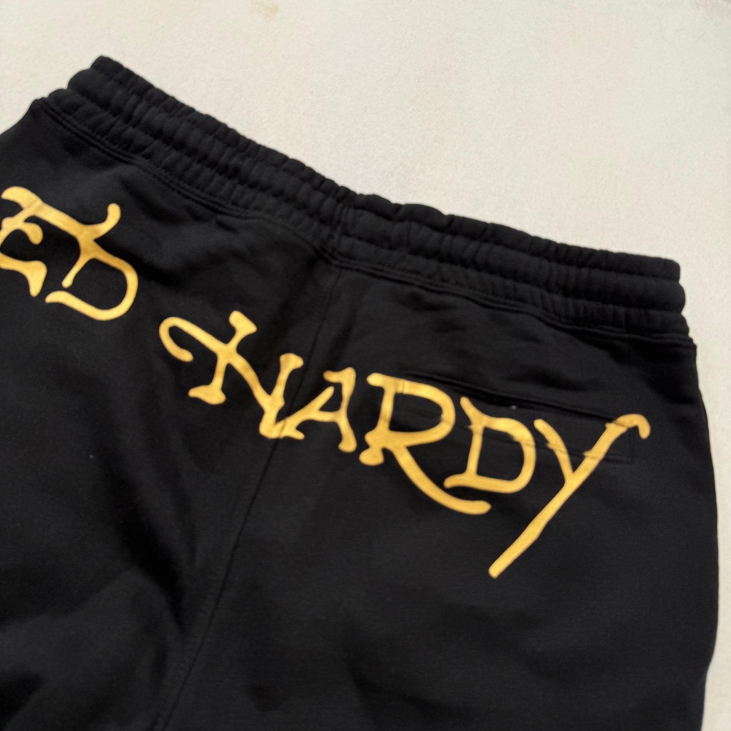 Ed Hardy Women's Black Cotton Blend Straight Leg Sweatpants Skull Graphic Size M