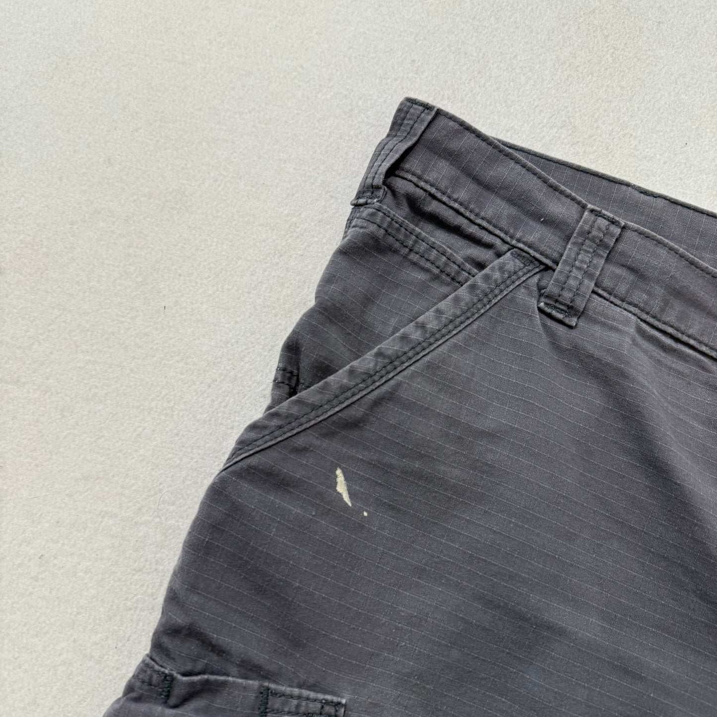Carhartt Force Gray Ripstop Tappen Cargo Shorts Workwear Relaxed Fit Size 40