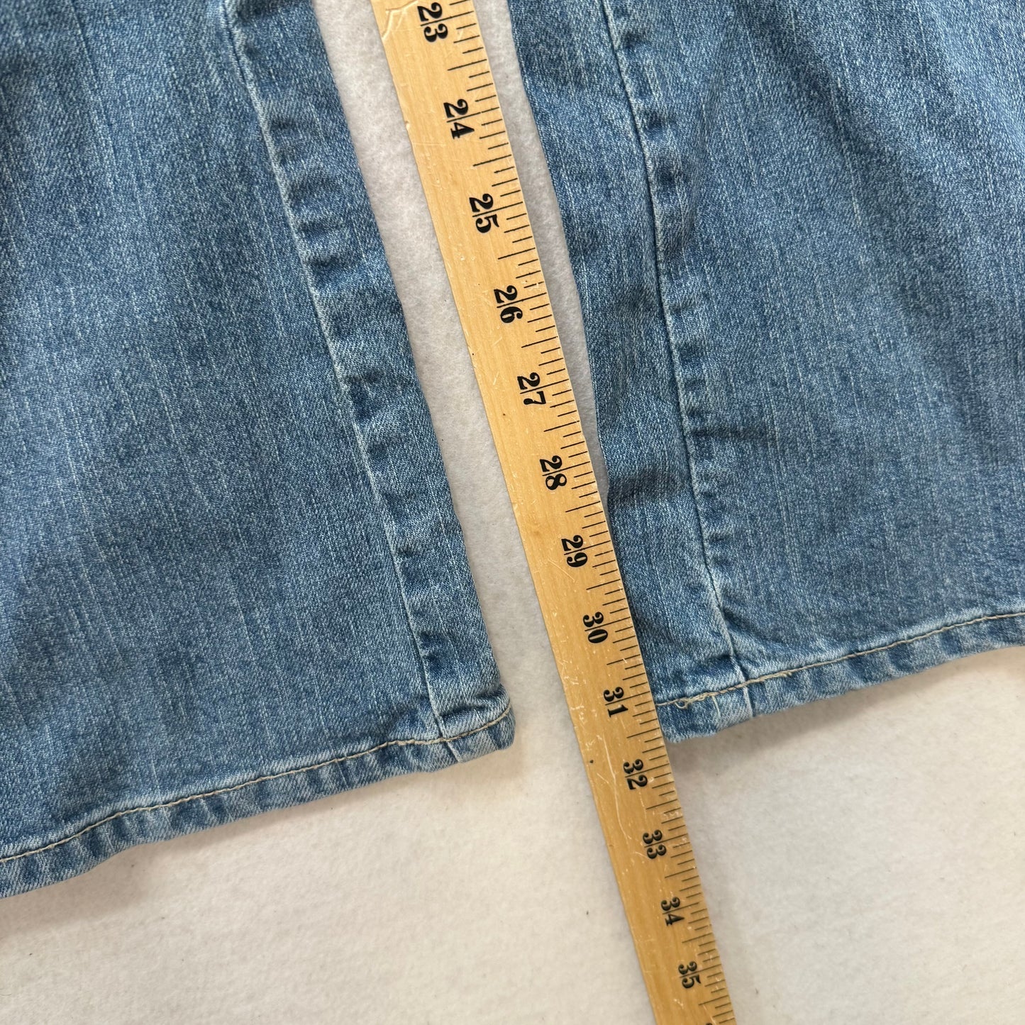 Dickies Blue Denim Flare Jeans Front Slant Pockets Size 32
