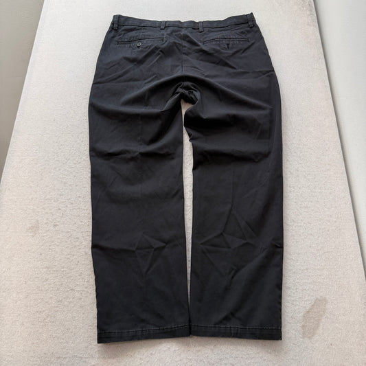 Dockers Flex Comfort Men's Black Flat Front Straight Fit Chino Pants Size W37
