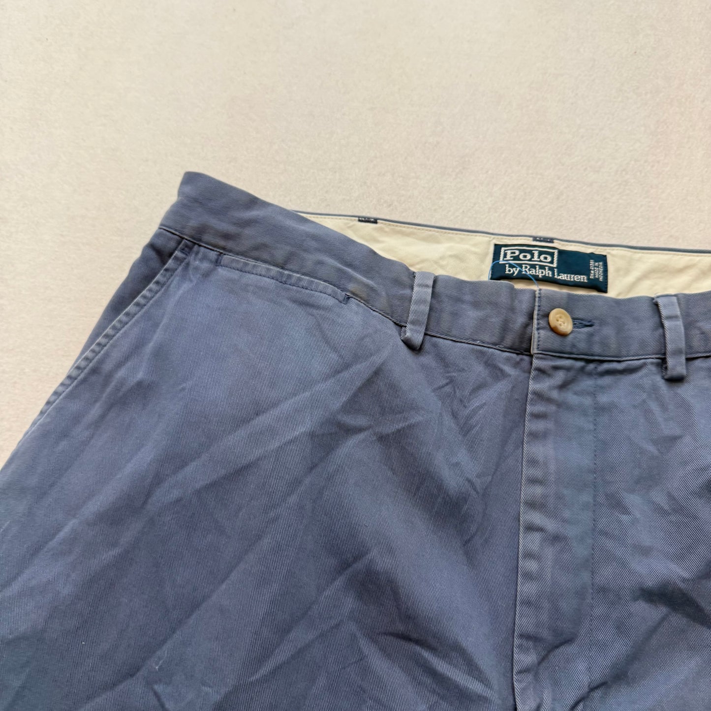 Polo by Ralph Lauren Mens Blue Classic Chino Pants Mid-Rise Straight Leg Size 34