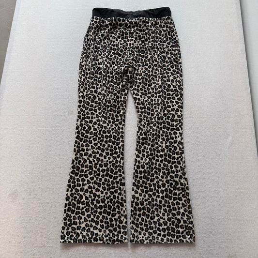 Juicy Couture Women's Leopard Print Velour Flared Track Pants Loungewear Size M