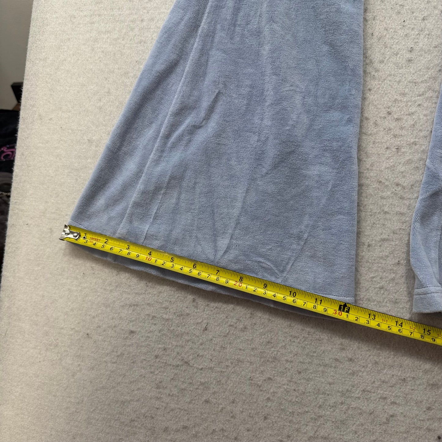 Vtg Juicy Couture Women's Pastel Blue Velour Tracksuit Set Hoodie & Pant Size S