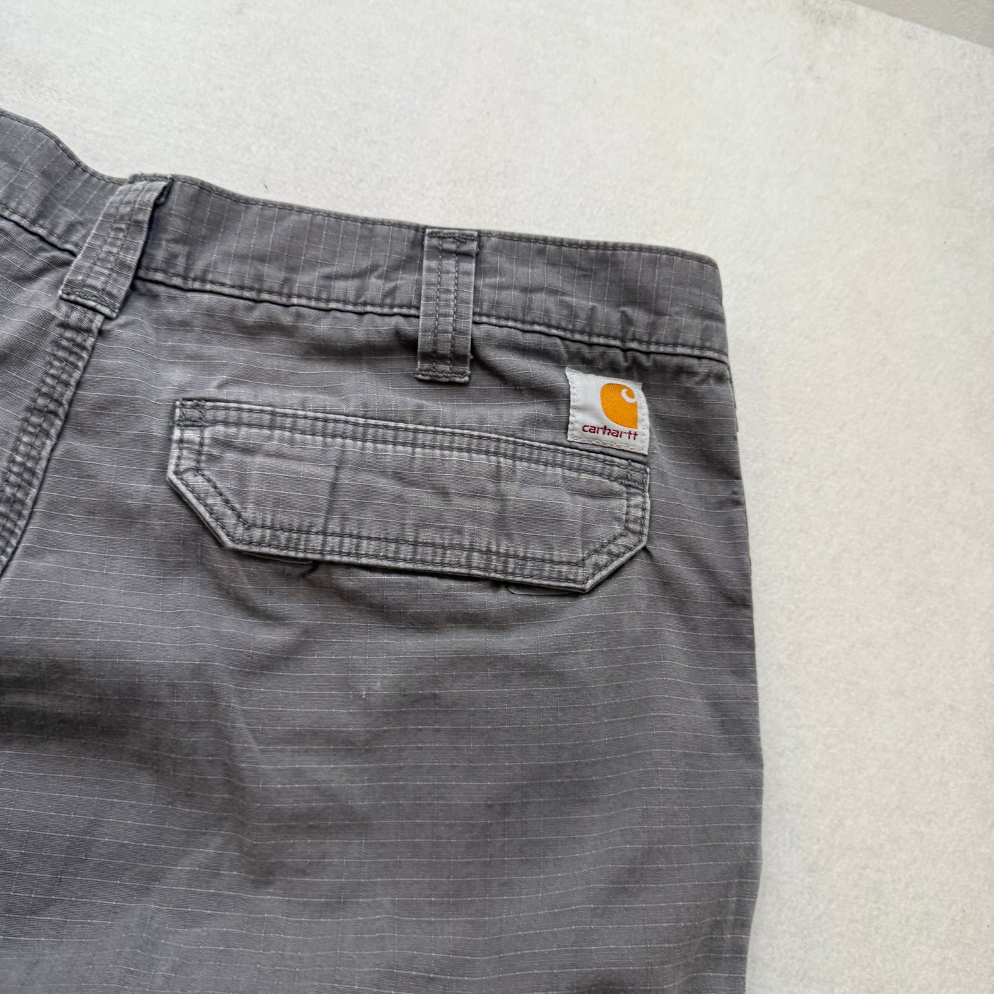 Carhartt Force Men's Gray Ripstop Tappen Cargo Pants Workwear Relaxed Fit Size 36x32