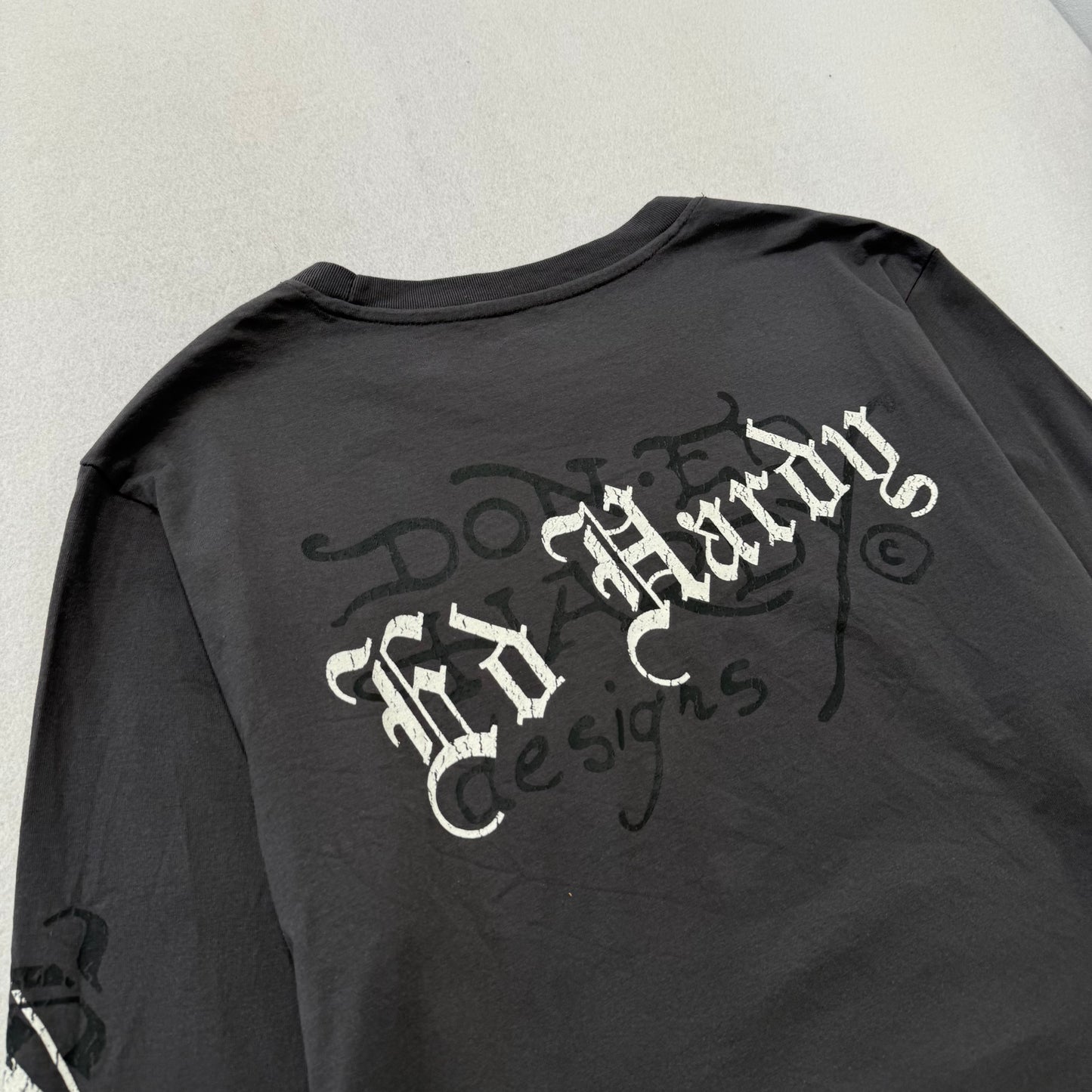 ED HARDY “Reaper” CHARCOAL LONG SLEEVE TEE