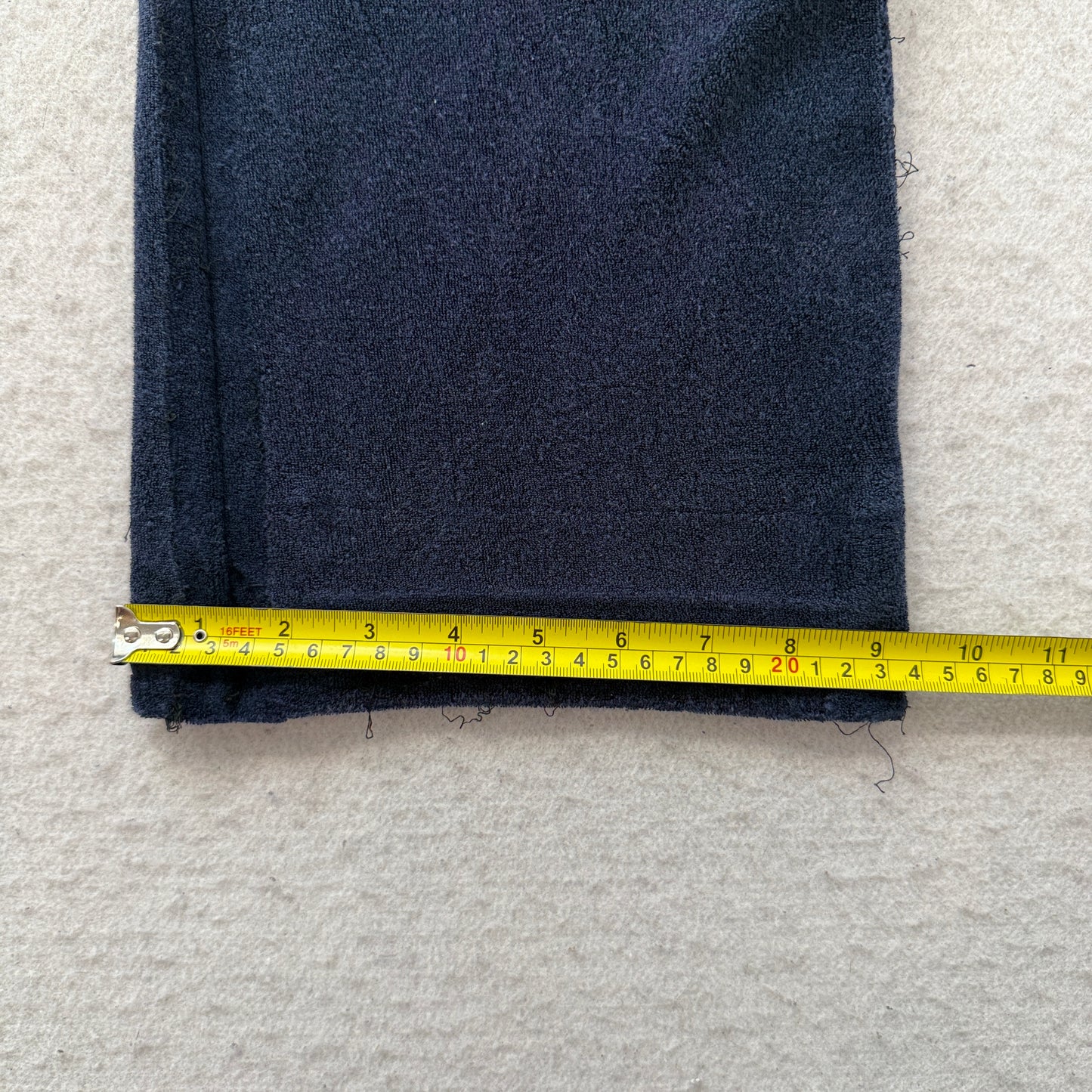 Juicy Couture Womens Navy Blue Terry Cloth Wide Leg Track Pant Drawstring Size M