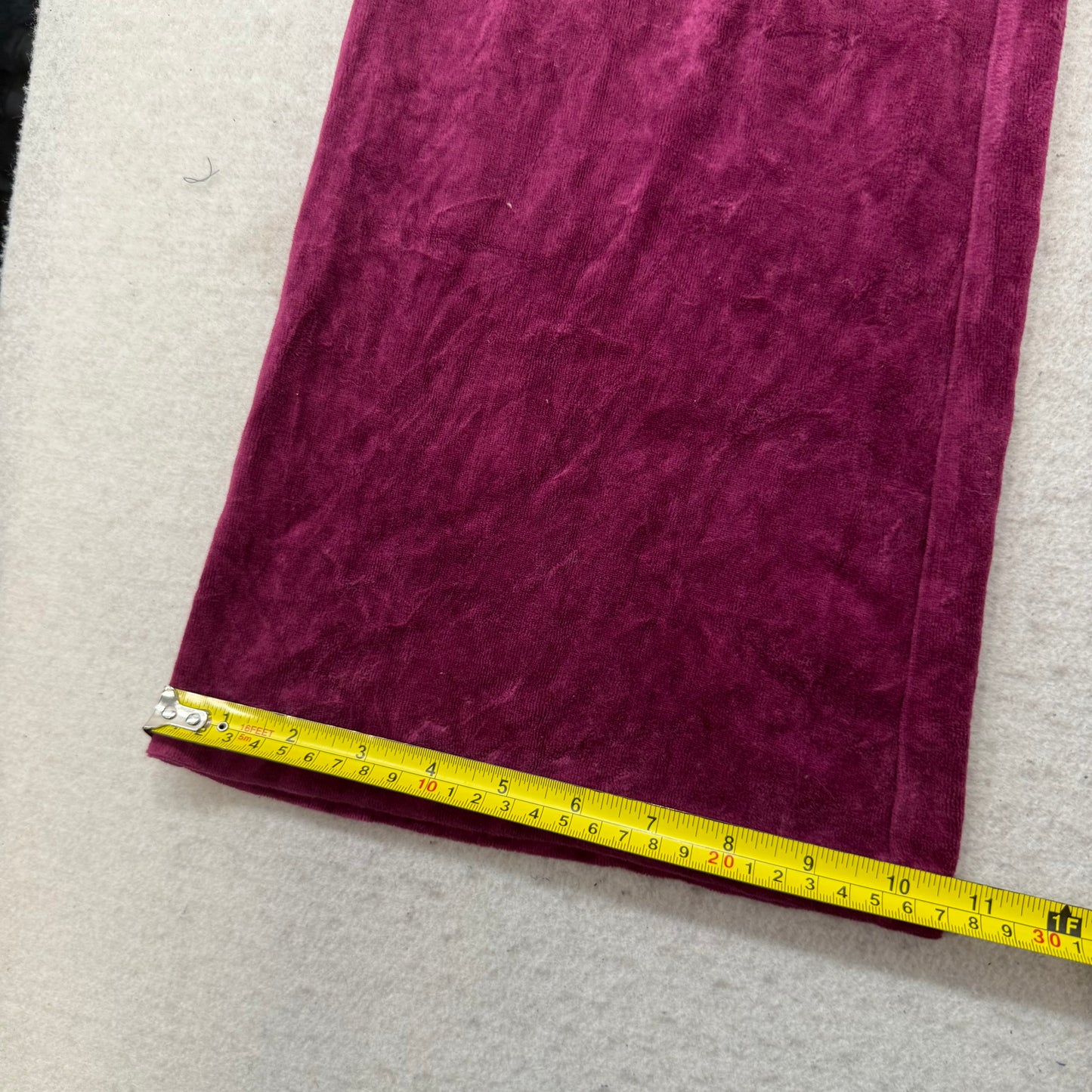 Juicy Couture Womens Plum Velour Flared Track Pant Drawstring Loungewear Size XL