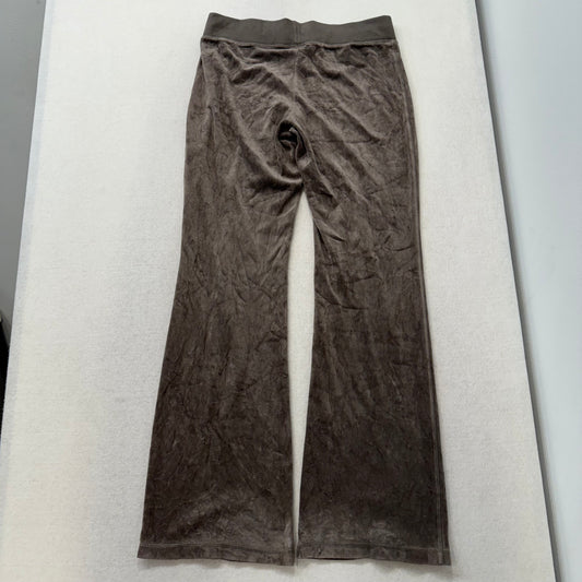 Vintage Juicy Couture Dark Brown Drawstring Velour Pants Size M