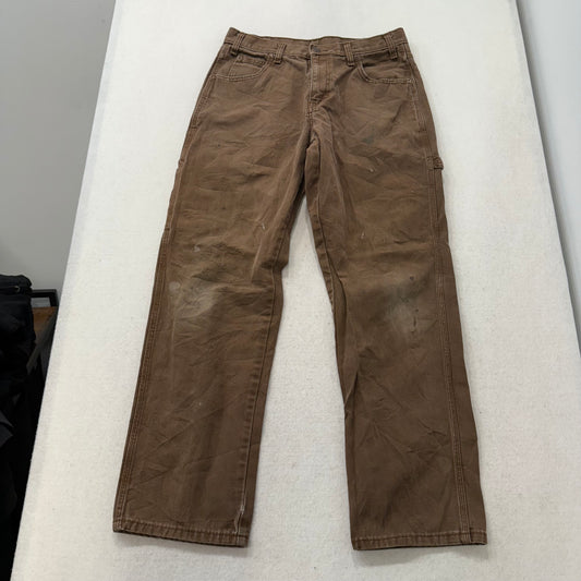 Dickies Men's Brown Canvas Carpenter Pants Workwear Straight Leg Size 32 x 32