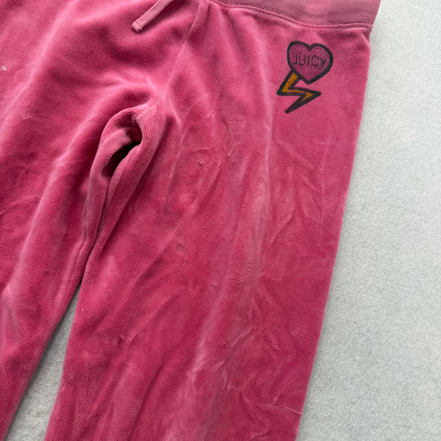 2003 Juicy Couture “Couture Struck” Pink Tracksuit Set Hoodie & Pant Y2k Size 10