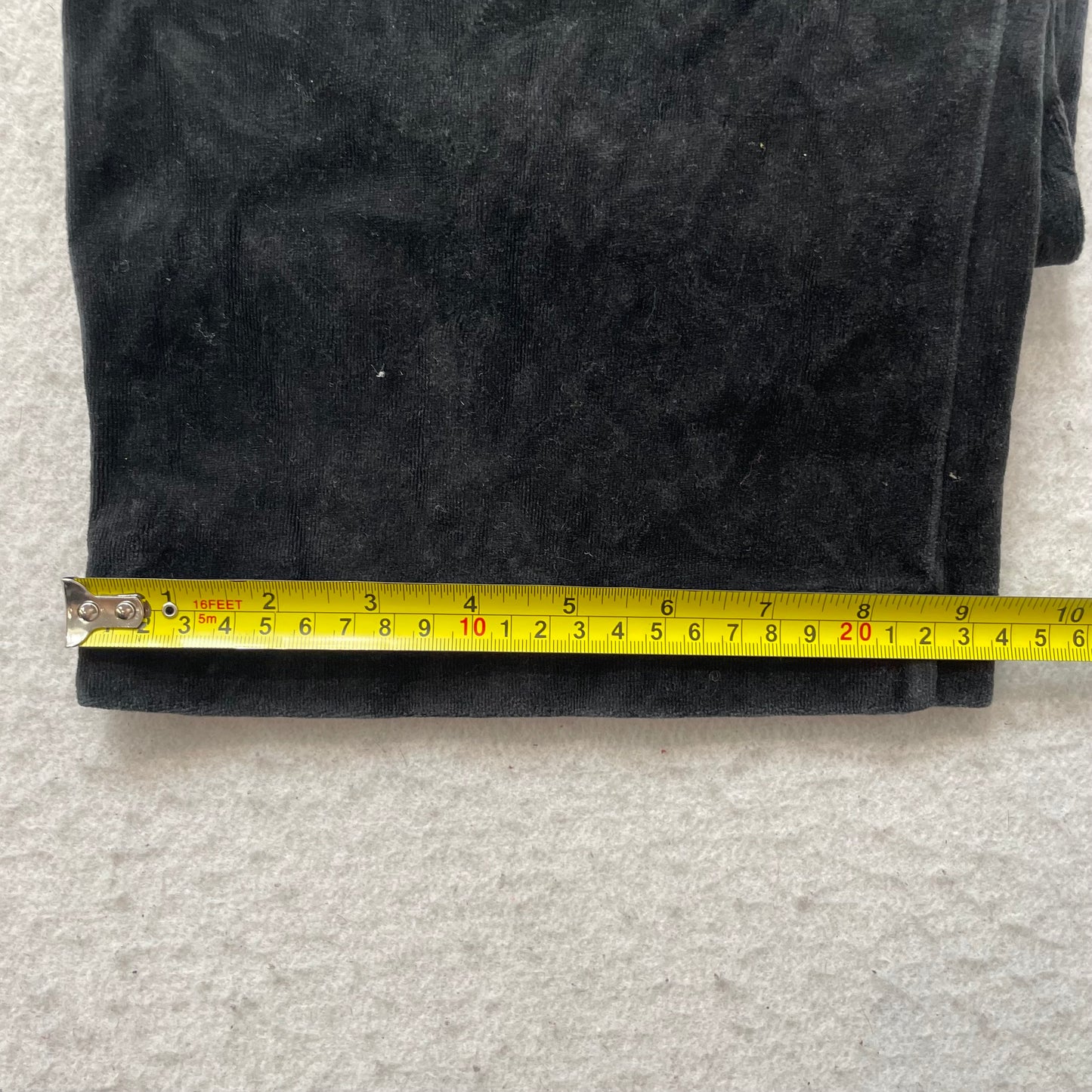 2003 Vintage Juicy Couture Women Black Velour Flare Track Pant Drawstring Size M