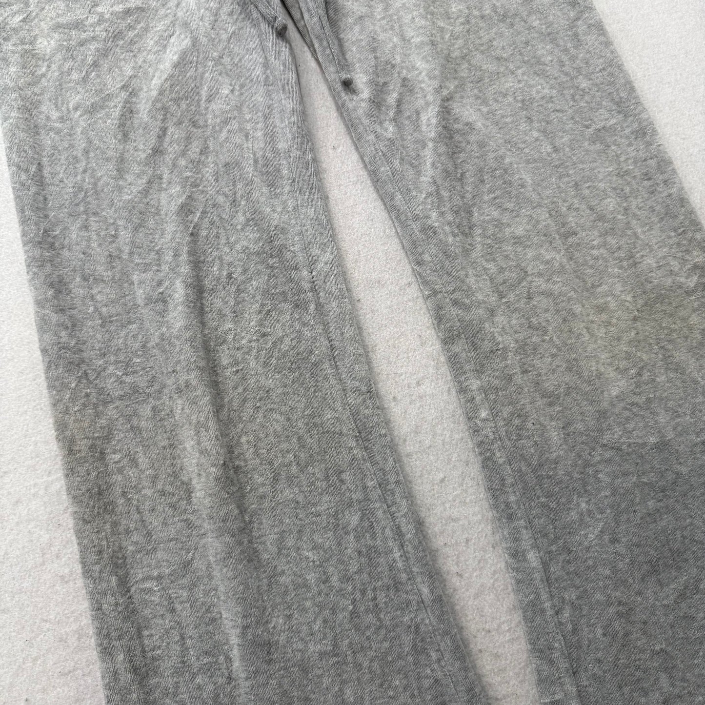 Vintage Juicy Couture Women's Heather Gray Velour Flare Track Pant Preppy Size S