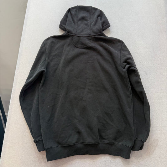 Carhartt Men's Faded Black Cotton Blend Pullover Hoodie Kangaroo Pockets Size M