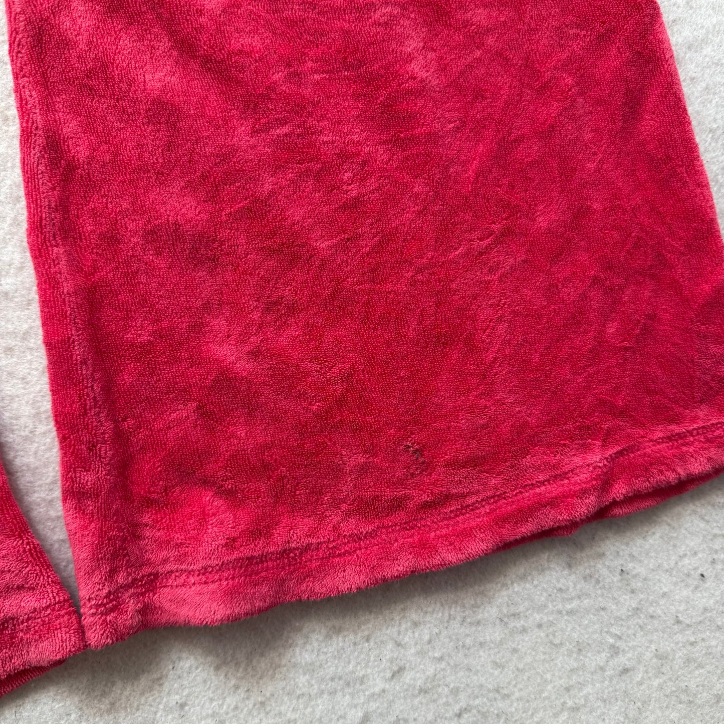 Vintage Juicy Couture Women Hot Pink Terry Cloth Flare Track Pant Pockets Size S