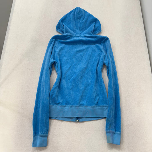 Vintage Juicy Couture royal blue terry cloth full zip hoodie size L