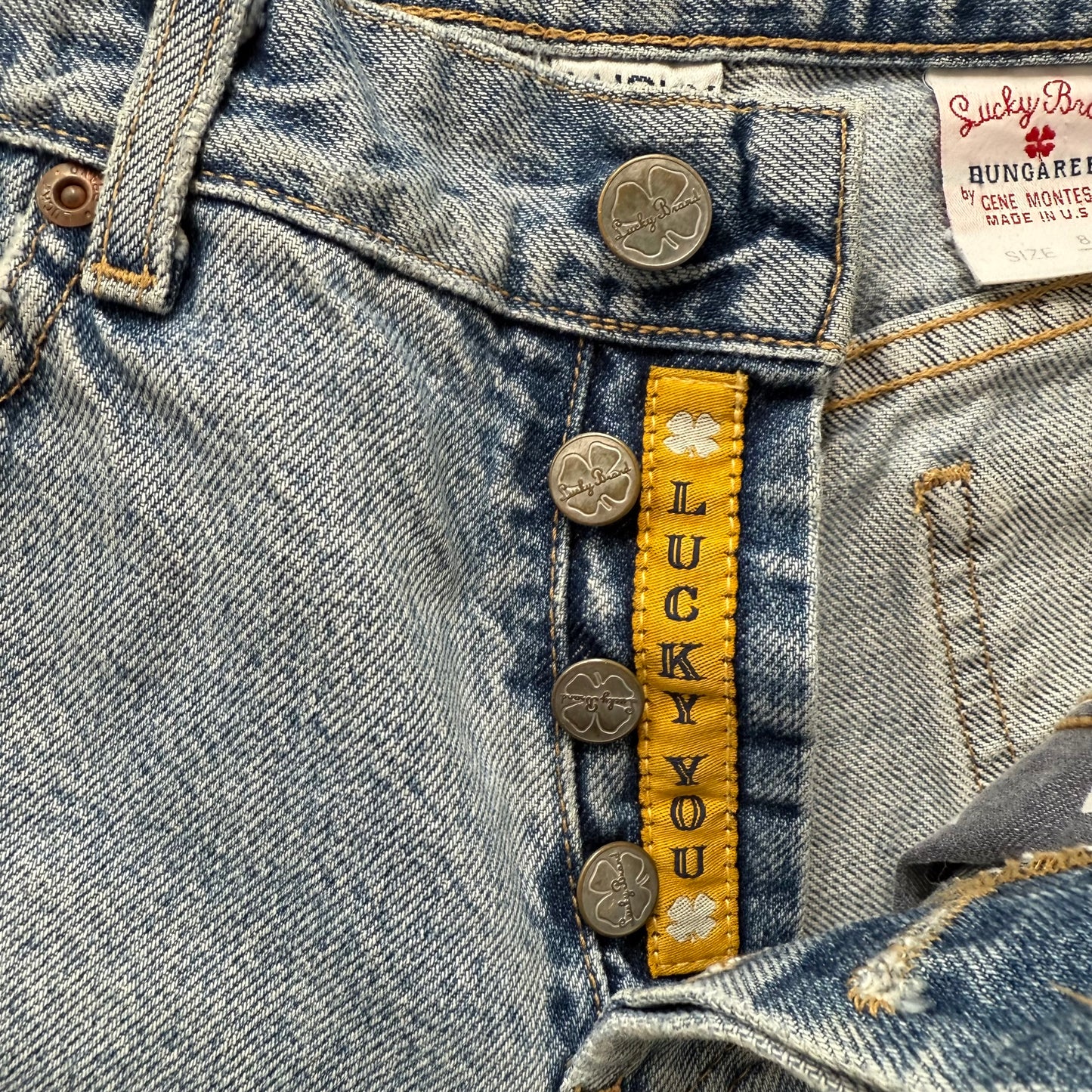 Lucky Brand blue denim 4 button shorts size 8