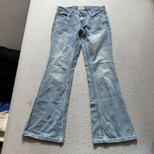 American Eagle Outfitters Womens Blue Light Wash Flare Jeans Classic Y2k Size 10