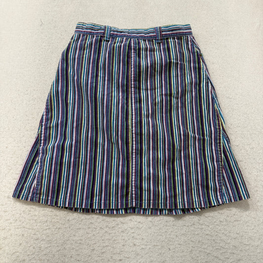 The Children's Place Girl Colorful Striped Corduroy Skirt Stretch Casual Size 14