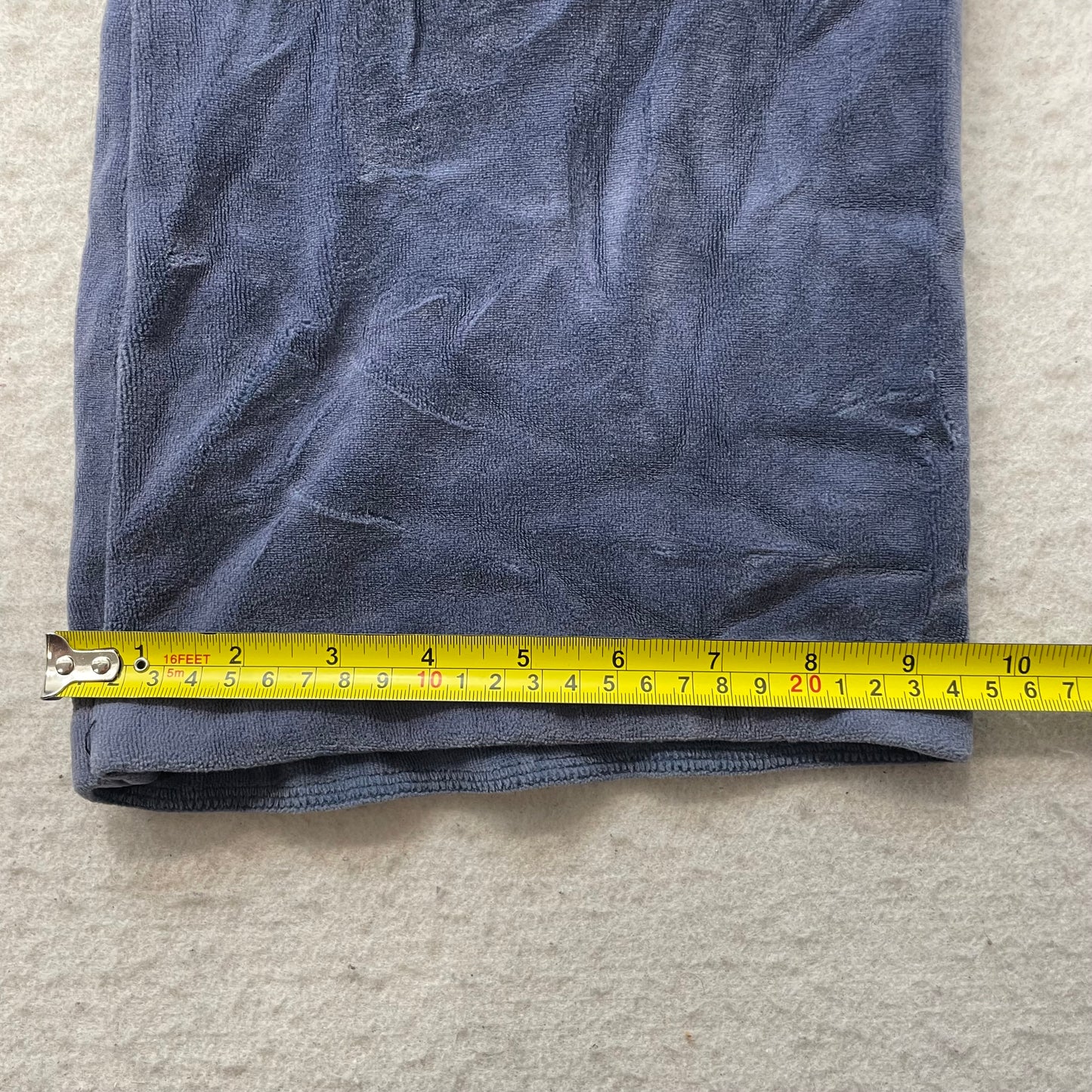 Vintage Juicy Couture Womens Slate Blue Velour Flared Track Pant Low Rise Size L