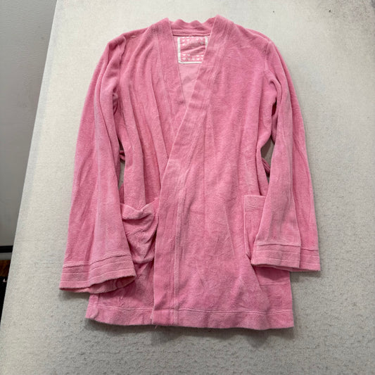 Victoria's Secret PINK Women's Pink Terry Cloth Robe Rhinestone Graphic Size M/L