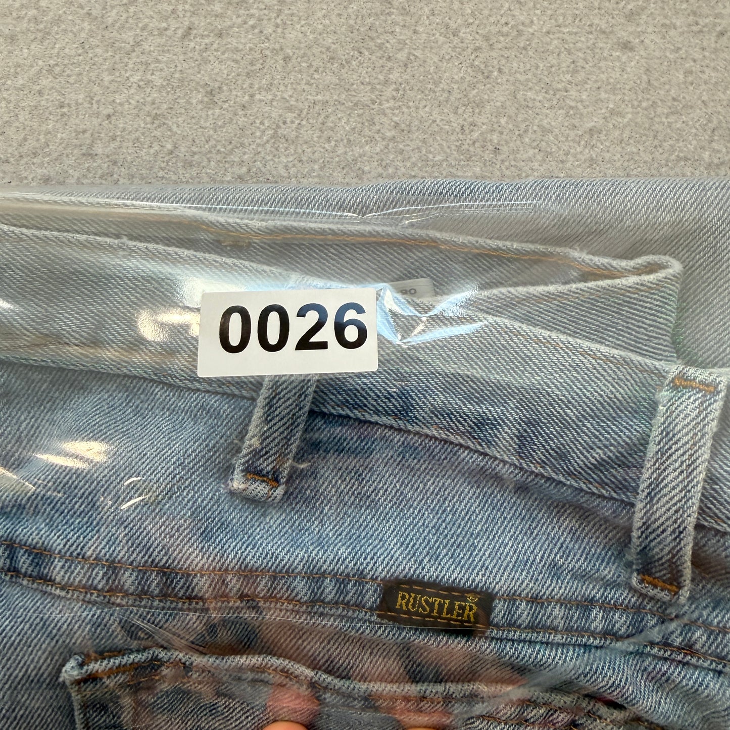 Rustle Men's Blue Baggy Denim Jeans Zip-Fly Pockets Y2K Classic Fit Size 36x34