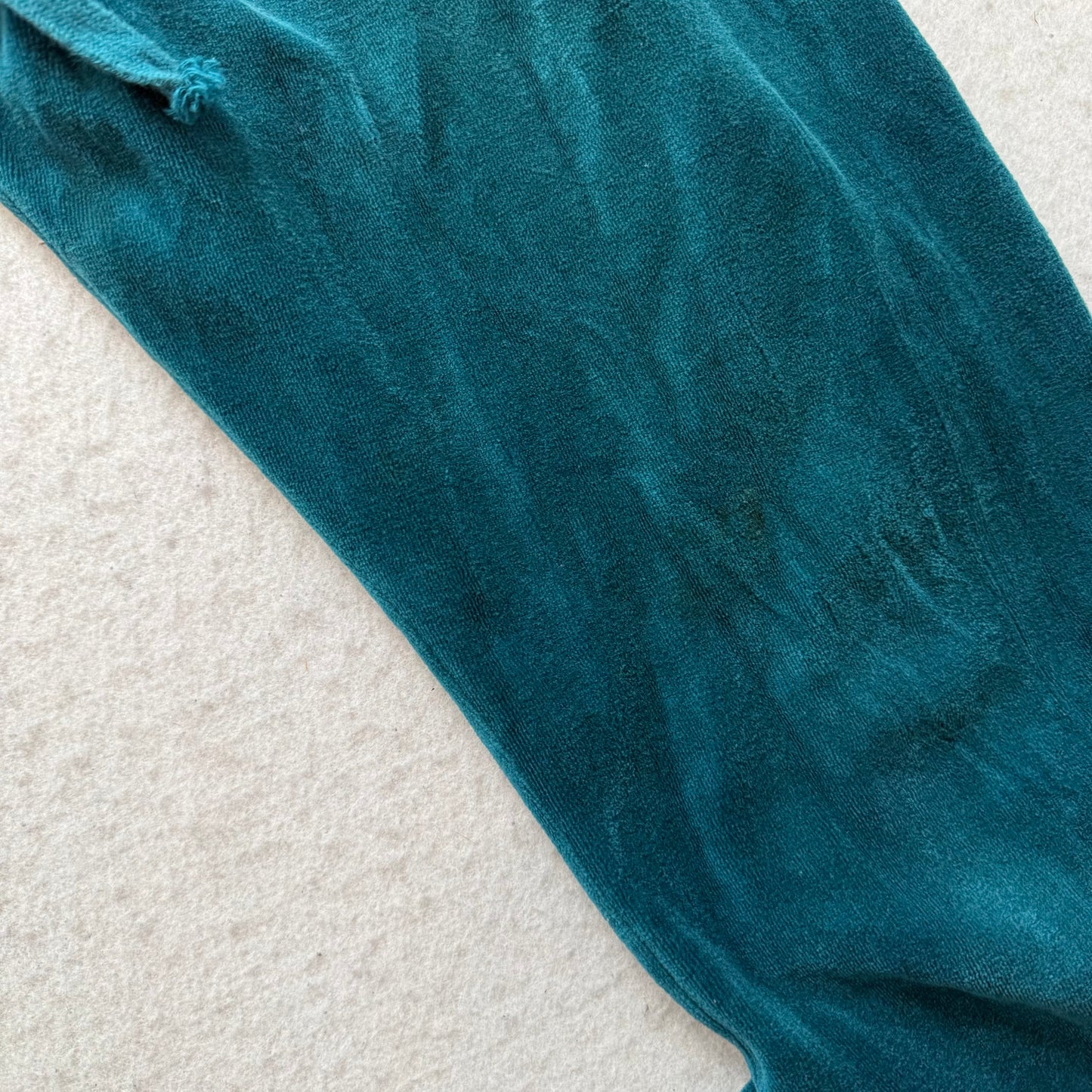 Juicy Couture Women's Peacock Blue Velour Flared Track Pant Loungewear Size M