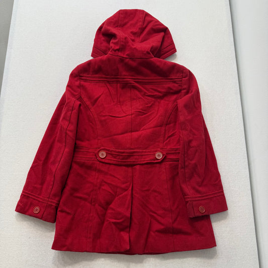 St. John’s Bay red hooded drawstring coat with side pockets size M