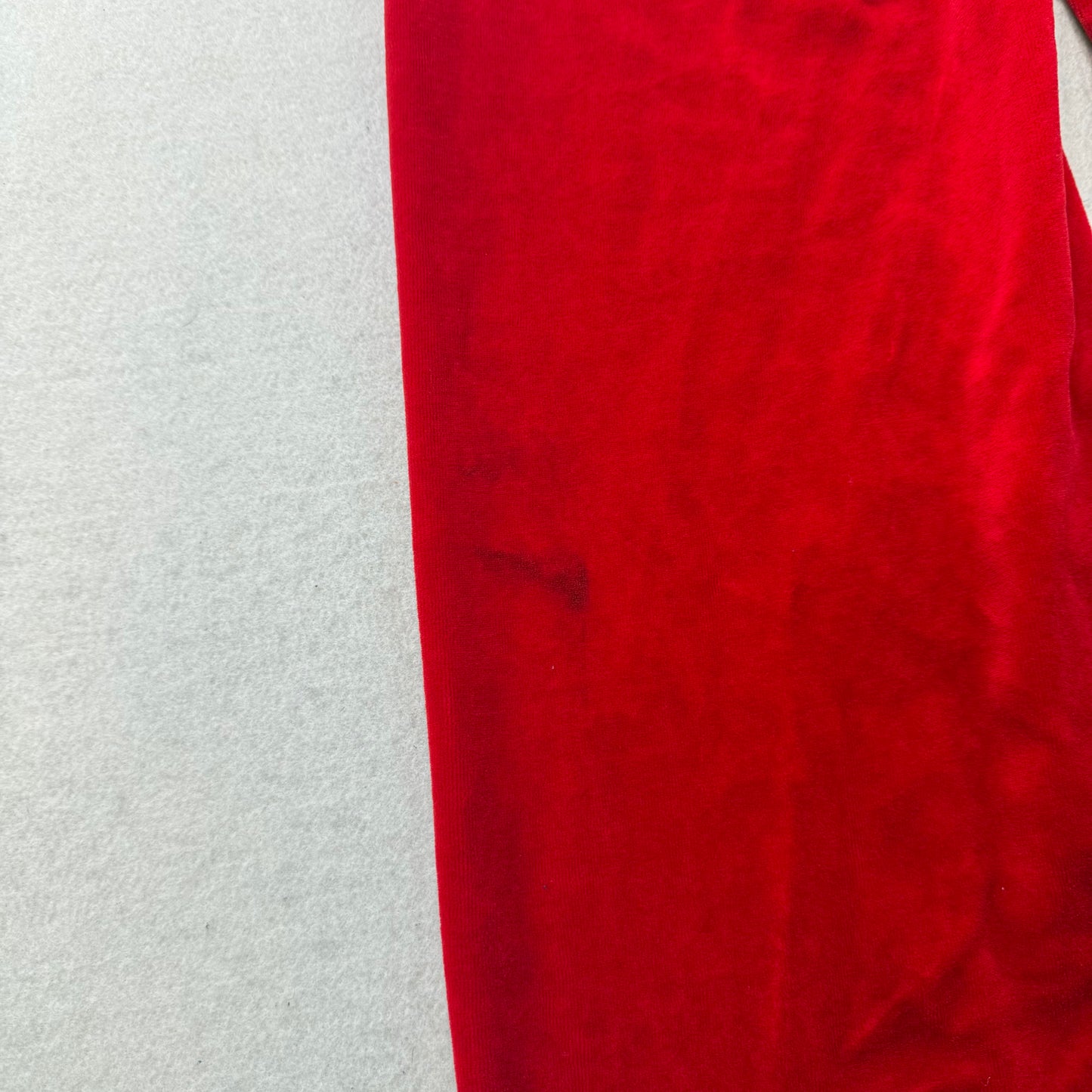2003 Vintage Juicy Couture Women's Cherry Red Velour Flared Track Pant Size L